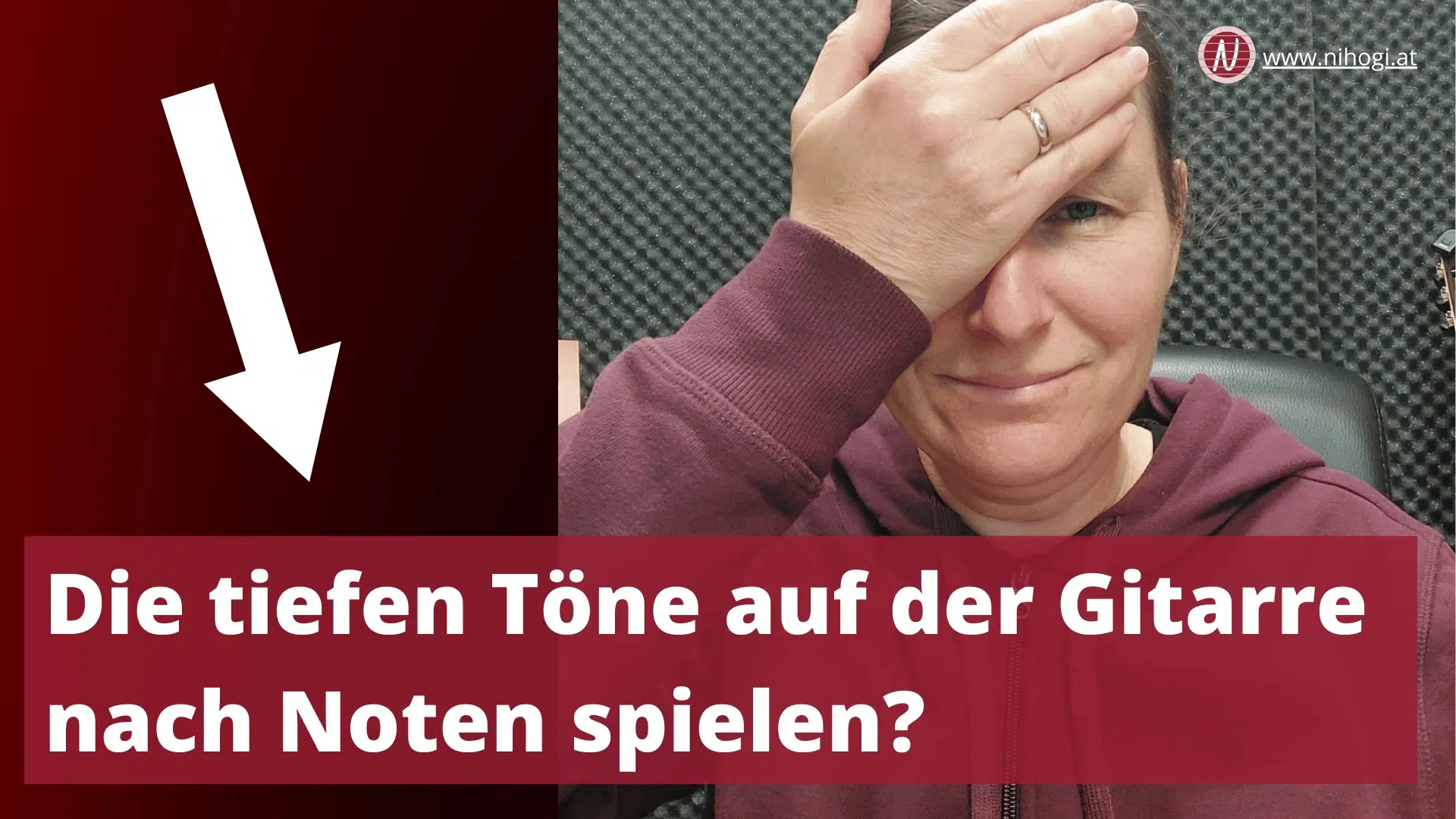 Die tiefen Töne auf der Gitarre nach Noten spielen