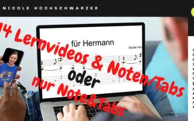 Noten und Tabs „für Hermann“ – Lernvideoreihe